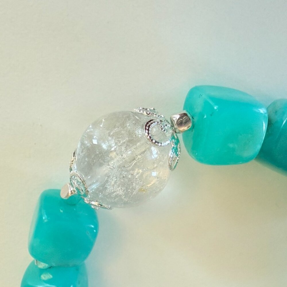 Winter Ocean Aqua Blue Statement Bracelet - Picture 5 of 7
